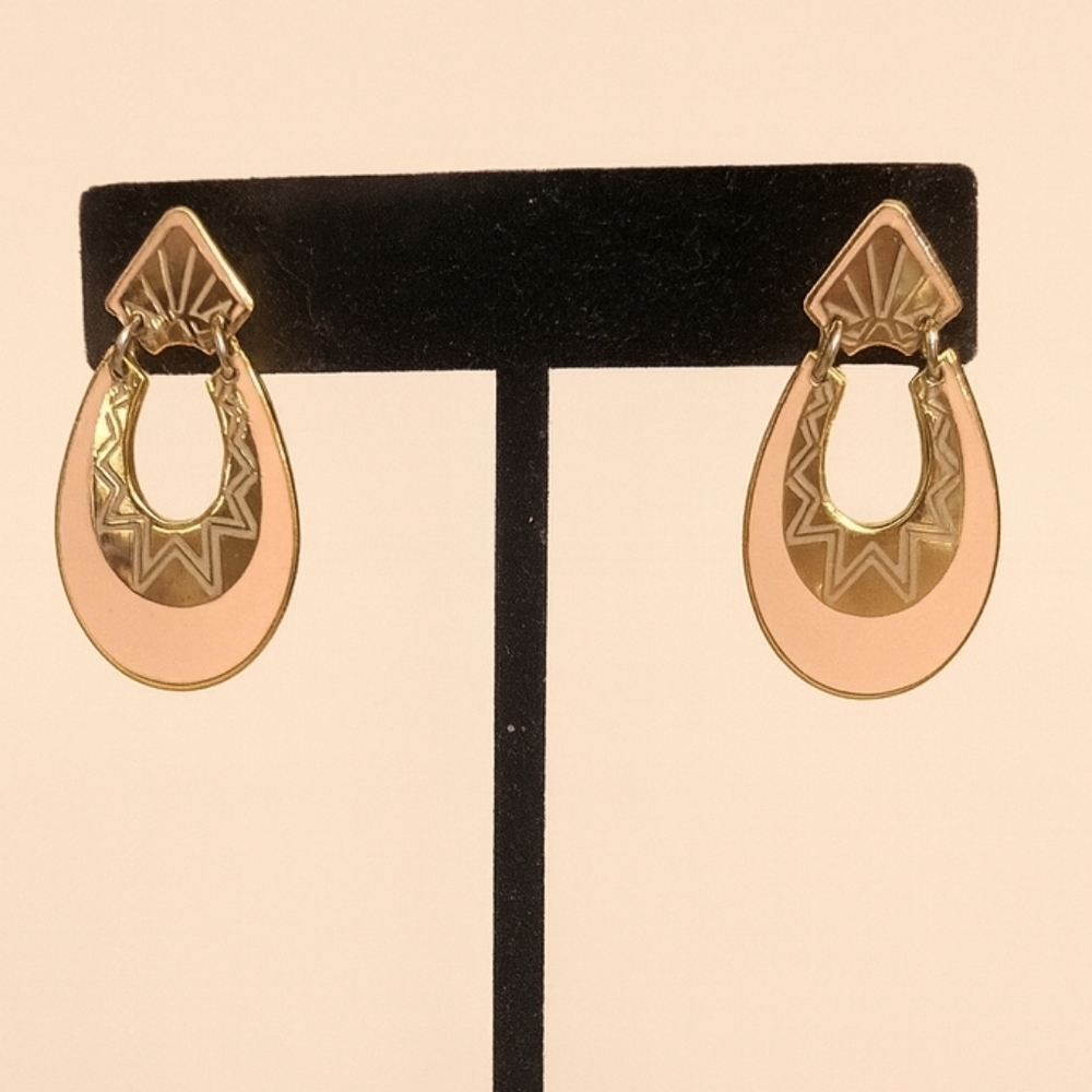 Vintage Nuri Dangling Enamel Earrings